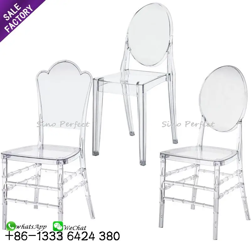 White plastic stacking monoblock louis event wedding dining chairs for sale