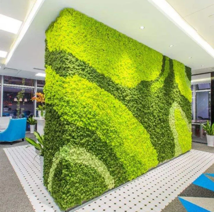 LF-01 Professional Customization Immortal Moss Wall Home Plant Wholesale Simulated Multicolor Artificial Moss Wall Decoration