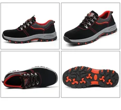 Genuine Leather Steel Toe Safety Shoes For Men Working Shoes For Men Boots