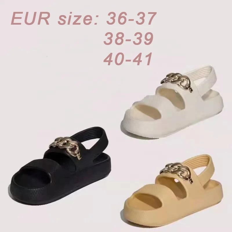 Shoes Stock Women Bubble Slippers Light Weight EVA Double Strap Shoes Summer High Heels Clogs Sandals