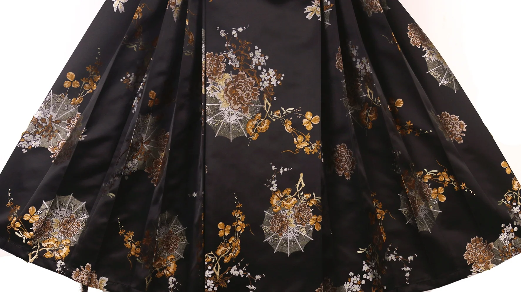 Romantic national style new Chinese embossed weaving new Chinese Song Jin horse face skirt makeup satin elegance beauty