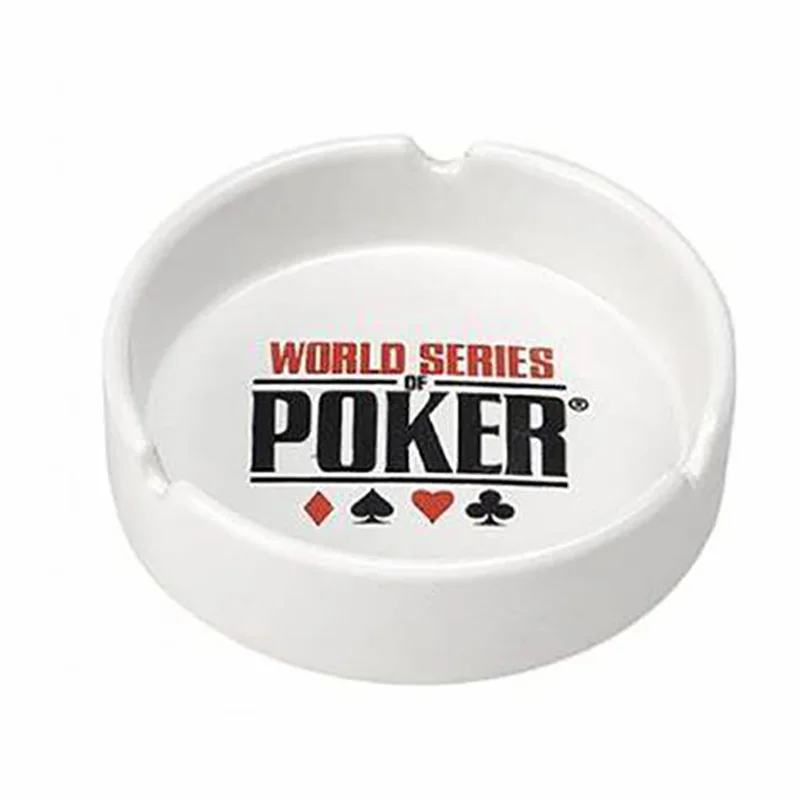 Personalized Custom Logo Stoneware Round Ashtray Ceramic Cigar Ashtray For Promotion