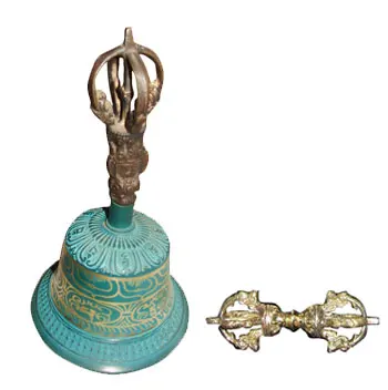 Tibetan Buddhist Phurba Ghanta/Bell  Singing Bell with Dorje Tibetan Meditation Singing Bell Handmade
