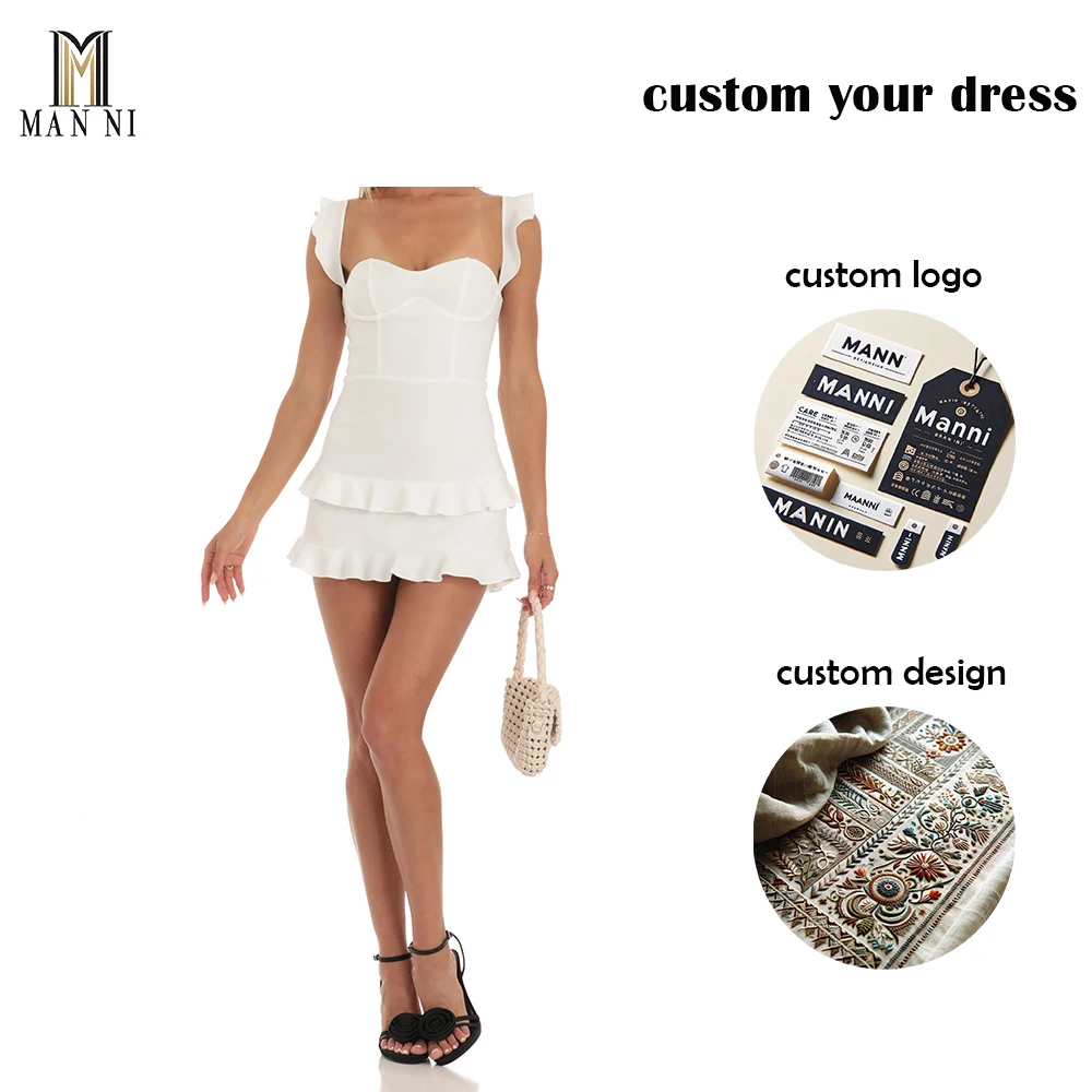 MANNI Stand Collar Bandage Dresses Sexy Outfits Mini Solid PU Leather Dress