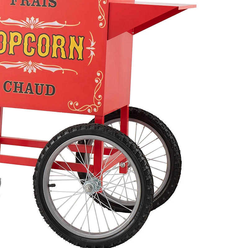 Popcorn Machine Cart with Vintage Movie Theater Commercial Popcorn Machine with Interior Light