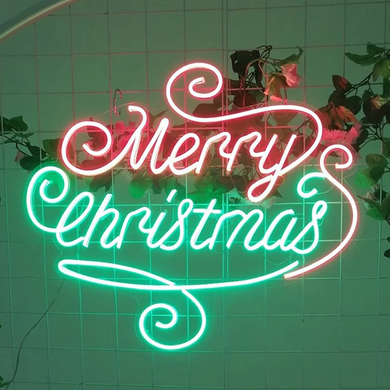 Merry Christmas Neon sign Christmas Party Decorative Lights Chinese New Year Letters