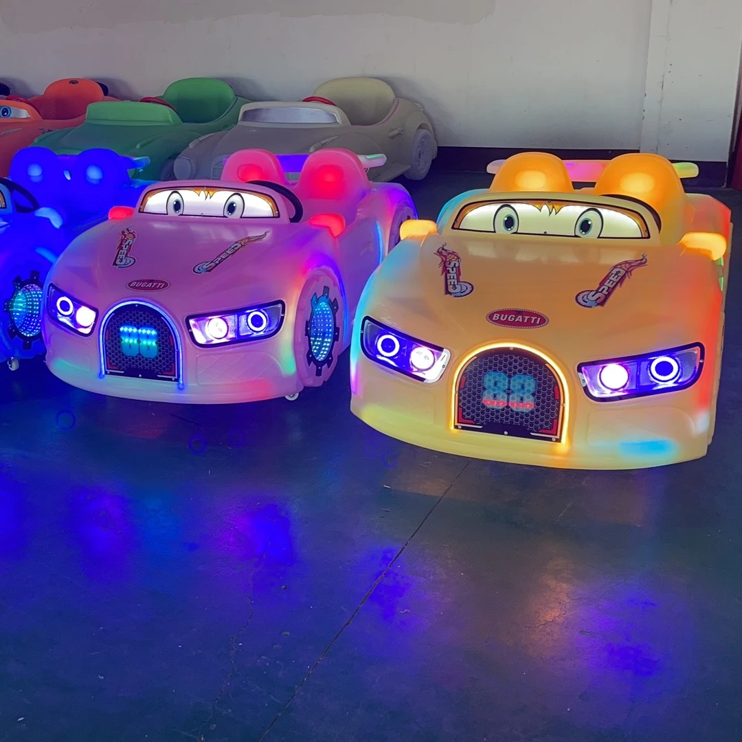 New Design Double Players Crazy Snowmobile Electric Kids Bumper Car With Lighting Effect