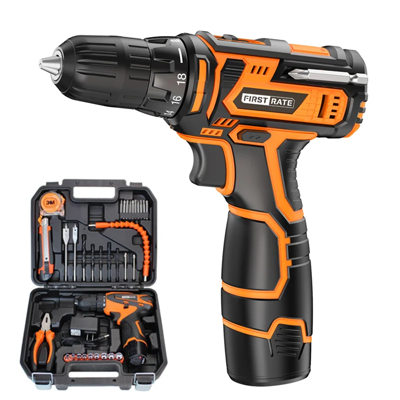 12v Rechargeable Electric Drill Machine Set Cordless Screwdriver Lithium Pro Stainless Small Hand Drill Machine