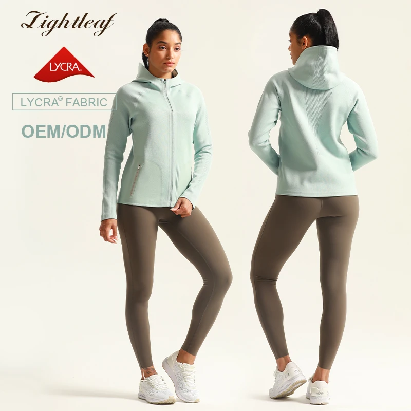 Lightleaf Sudadera Mujer Felpa Donna 2023 New Style Fitness Wear Women Yoga Jacket Plus Size Winter Jacket For Women