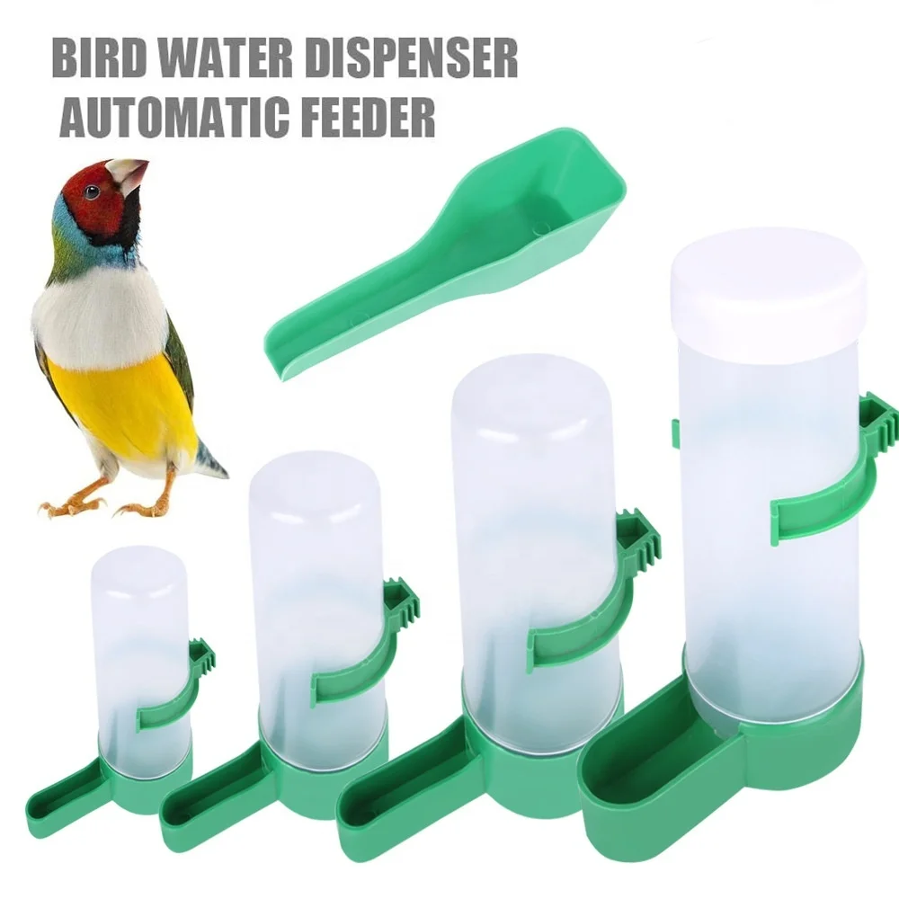 Plastic Bird Seed Feeder Pigeon Parrot Budgie Canary Drinker Food Feeder Hanging Water Drinker