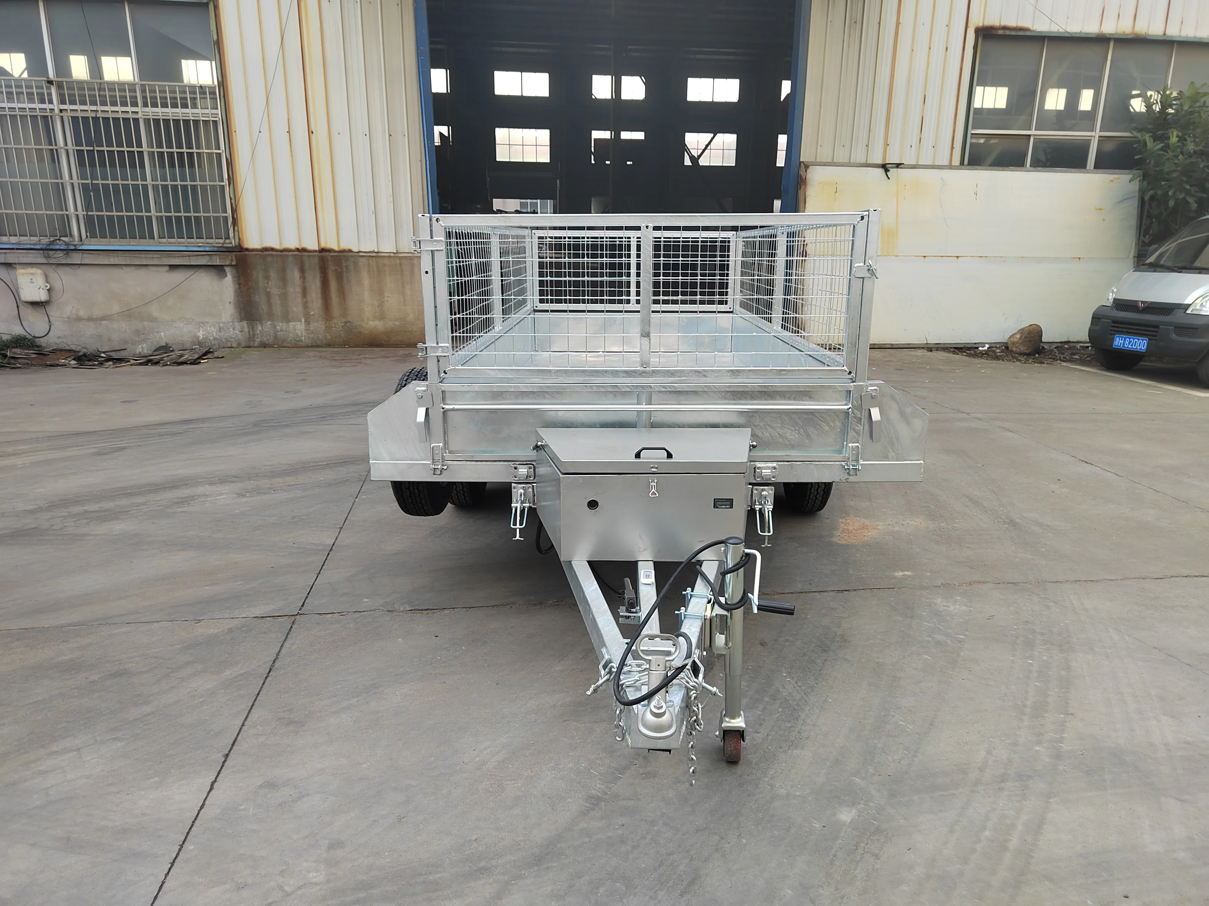 Factory price truck trailers 6x4 7x5 customized hot dipped galvanized  farm cage trailer