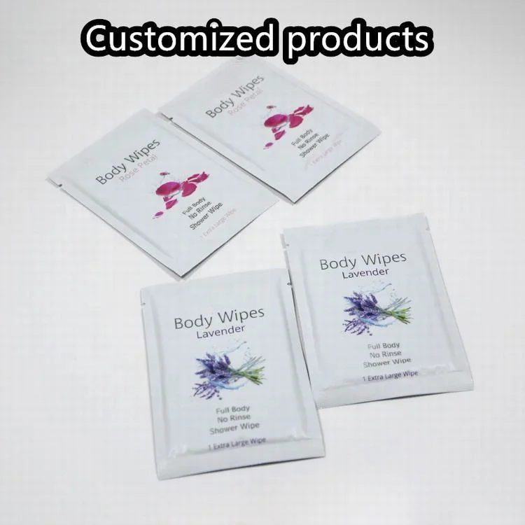 Customised or unscented antibacterial 100% cotton shower wipes the body wipe removes sweat dirt and body odor cleaning