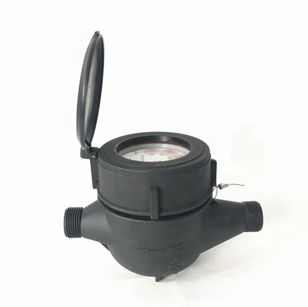 DN15-25 Plastic nylon black color Water Meter Water activity meter