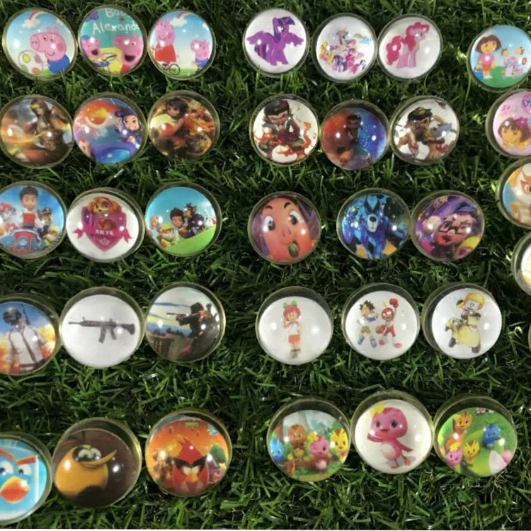 Bouncing Ball Colorful Bright Solid 27mm 32mm 45mm 49mm Bouncy Ball Various Design Wholesale Option Eyeball High Rubber Bouncing