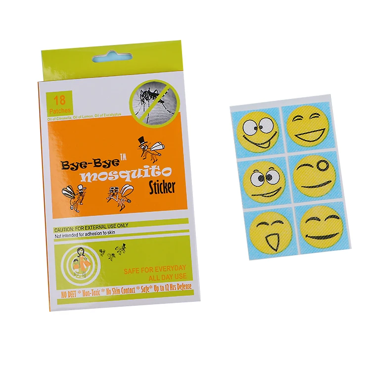 colorful and cartoon non-woven fabric natural herbal mosquito patch anti mosquito sticker
