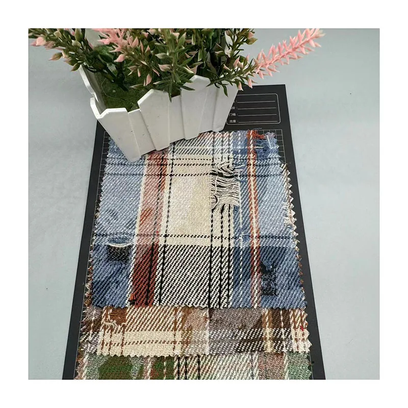 CVC Yarn Dyed Plaid Shirting Fabrics Polyester Cotton Flannel Fabric