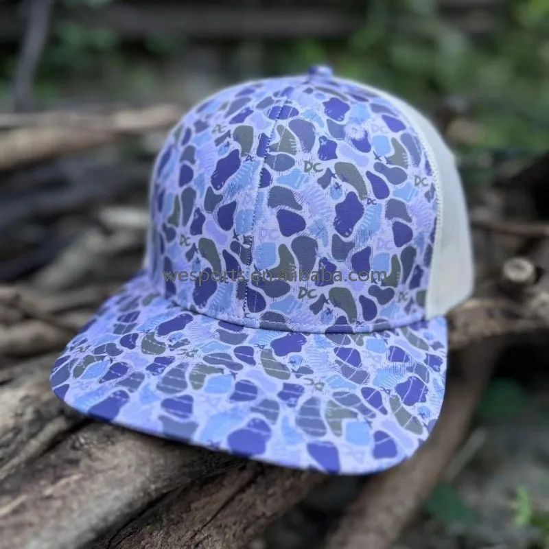 Мужская камуфляжная кожаная шляпа с 6 панелями логотипом Gorras сетчатой застежкой на спине Richardson 112 Дальнобойщика