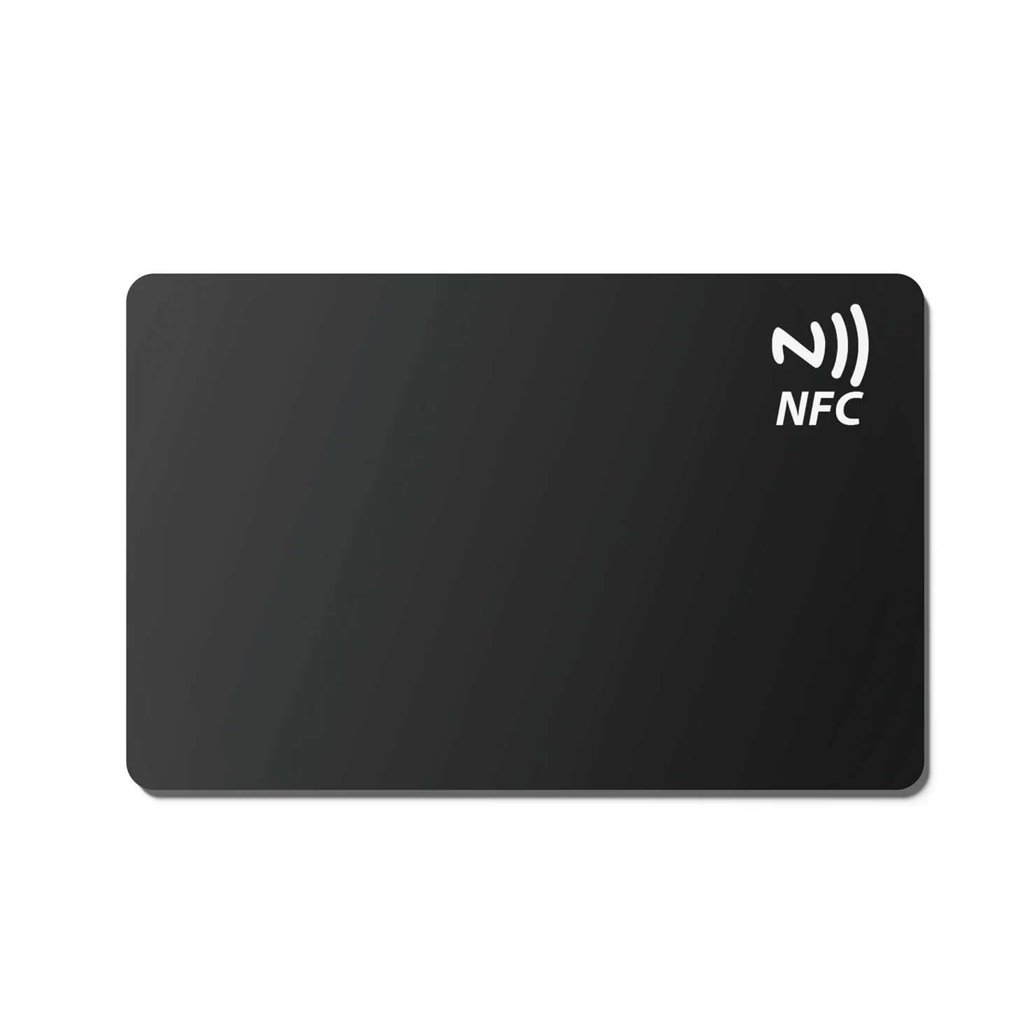 Программируемая полностью черная матовая визитная карточка NFC для совместного использования мультимедийных данных с логотипом UV и