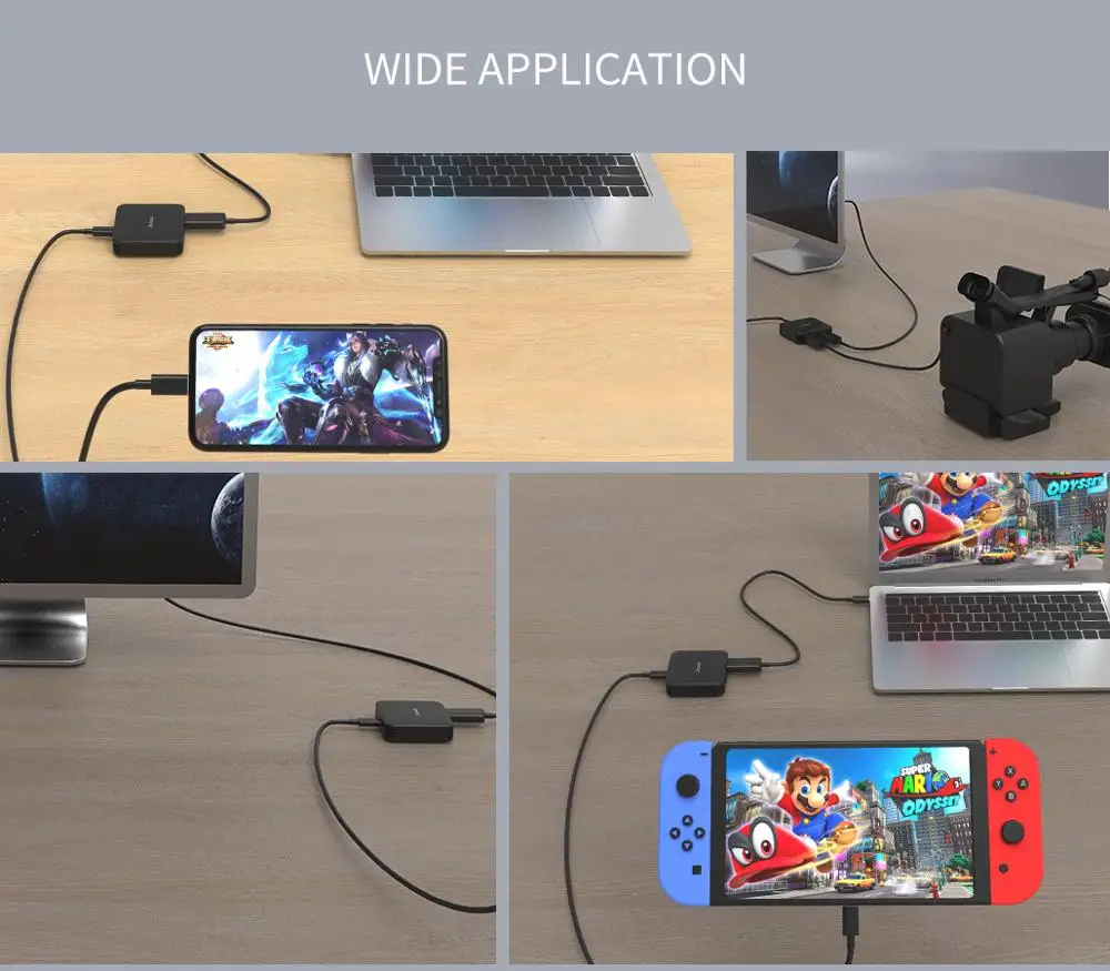  Live Gamer потоковое ABS HDMI к USB3.0 1080P @ 60Hz Портативный 4K Full HD видео игра рекордер с аудио