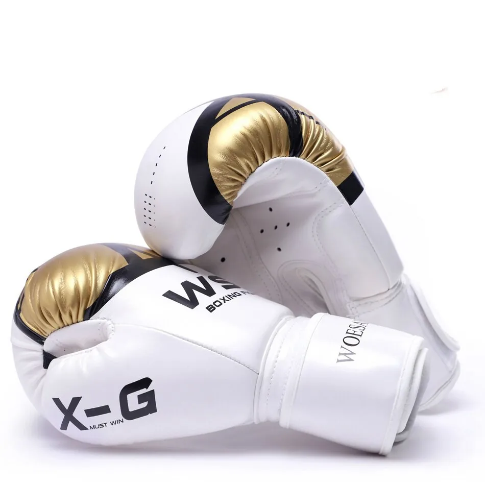WOSWEIR Kick Boxing Gloves Men Women PU Karate Muay Thai Guantes De Boxeo Free Fighting Pads MMA Sanda Adults Kids Training