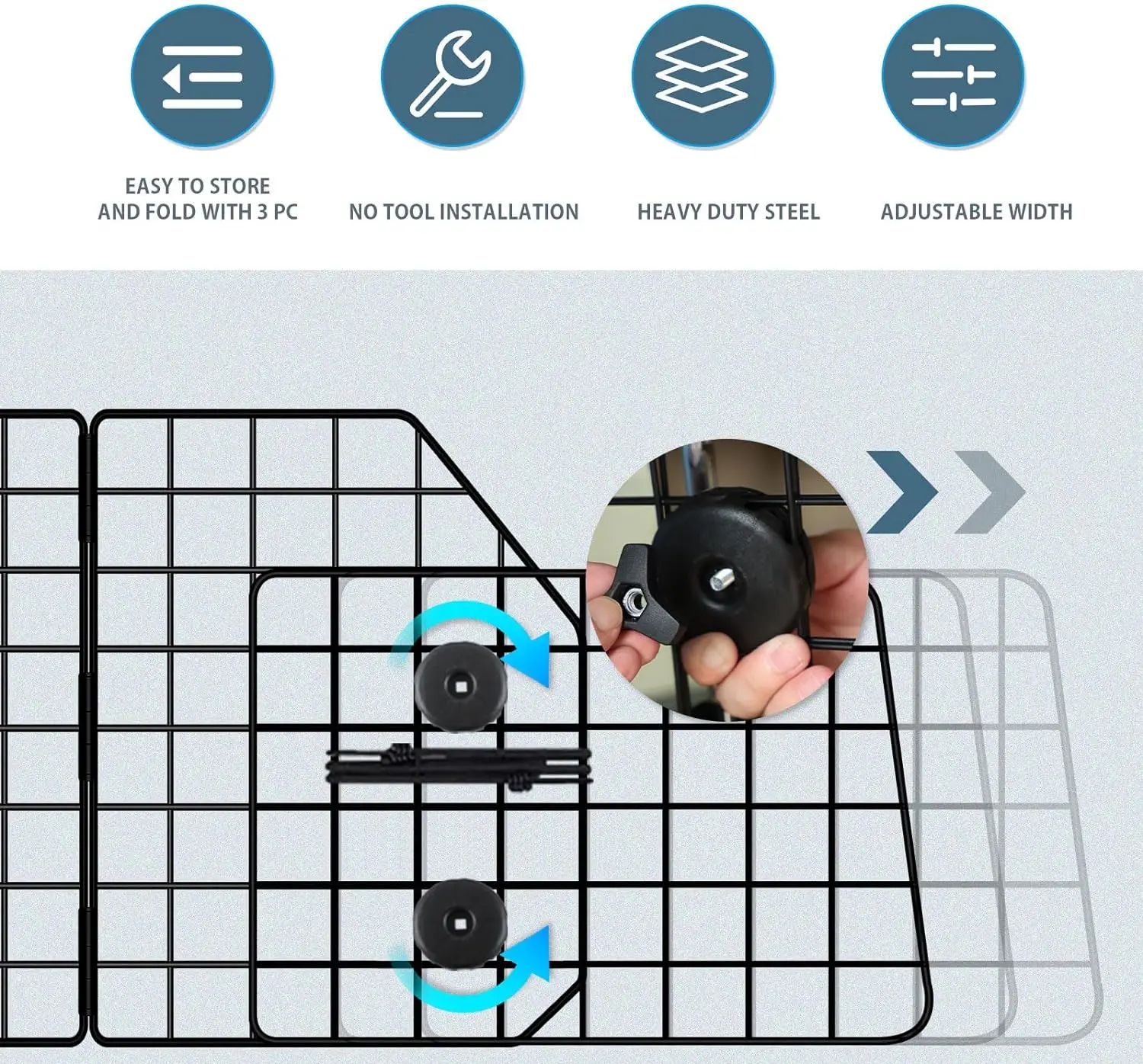 Car interior accessories Full Coverage Adjustable Large Pet Barrier Dog Car Barrier Rear seat fence