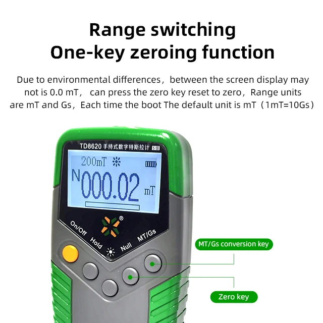 Tesla meter TD8620 Magnet surface tester magnetometer The surface of the magnet magnetic detection