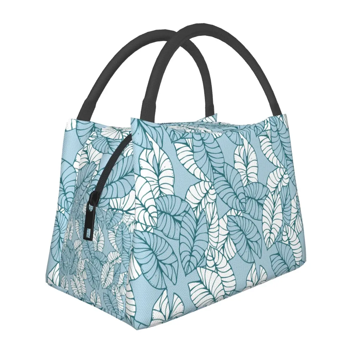 Polynesian Art Fashion Thermal Lunch Handbag Custom Hawaiian Taro Kalo Leaf Print on Demand Insulated Bags Insulated Cooler Bag