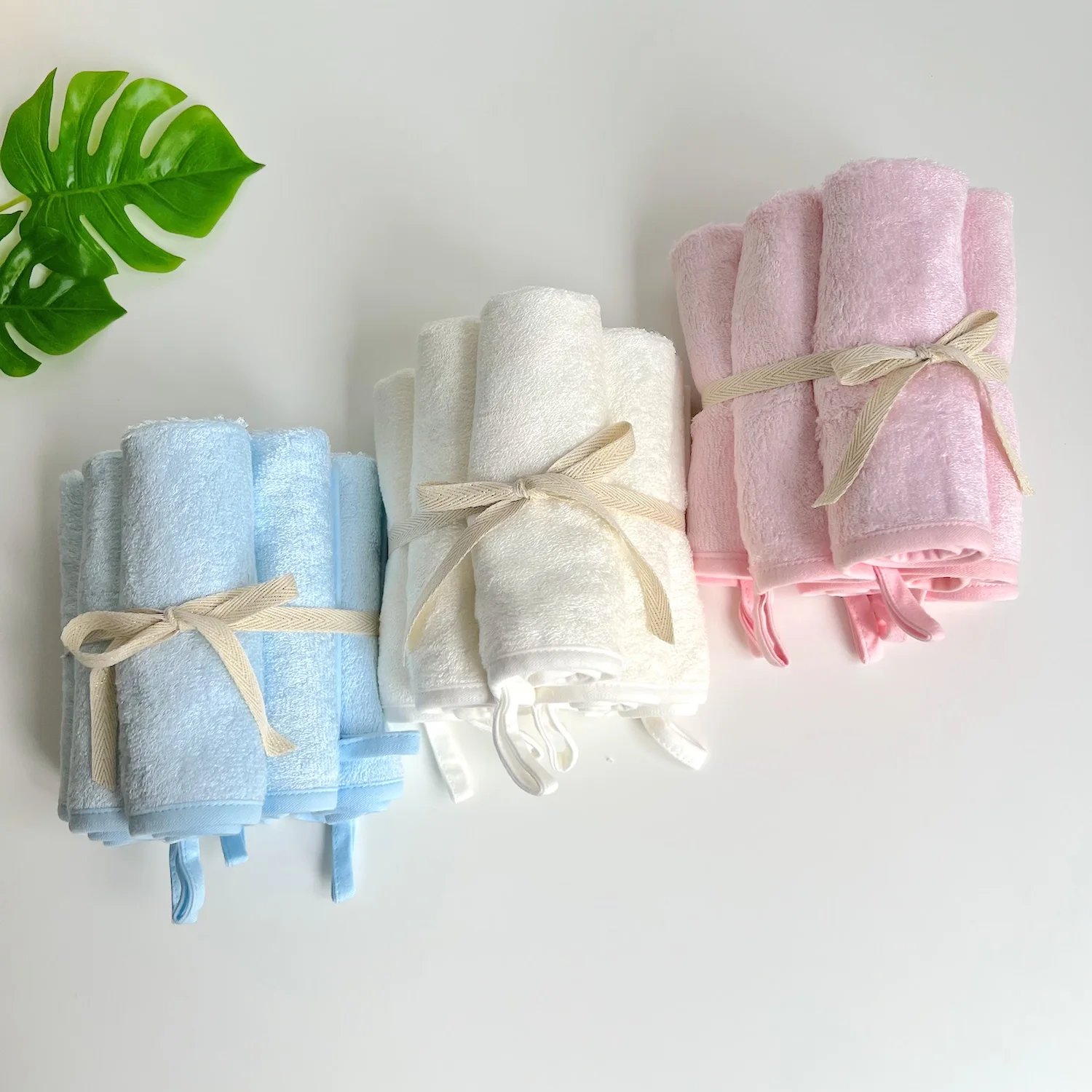 Super Soft Kids Towel 8%microfiber 500gsm Baby Washcloth 92% Bamboo Gift Square Babies Plain Hotel Knitted for Boys Girls