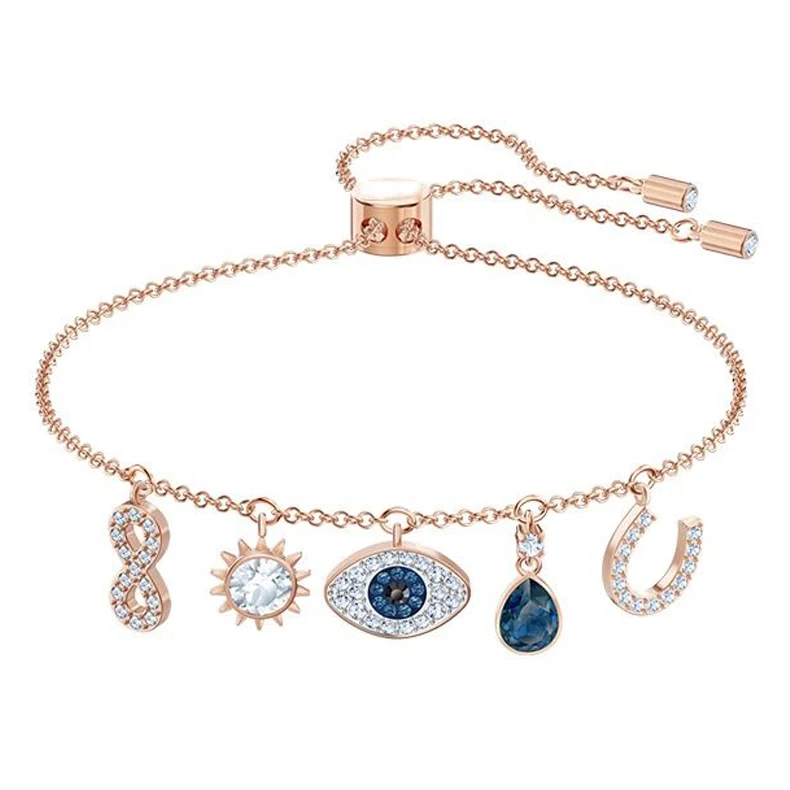 Design Wholesale Custom Red String Designer Bracelets Famous Brands 925 Silver Gold Plated Eye Bracelet For Women Bangles
