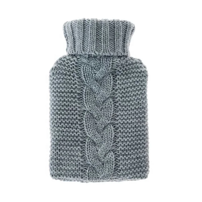 High Quality Beautiful Mug and Knitted Cover with Bs Rubber Hot Water Bottle Gift Set