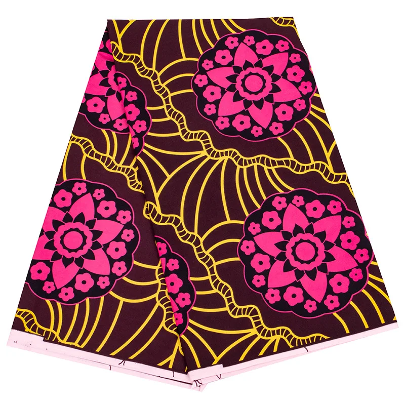 Ghana ankara real wax print fabric african 100 cotton 6 yards orignal