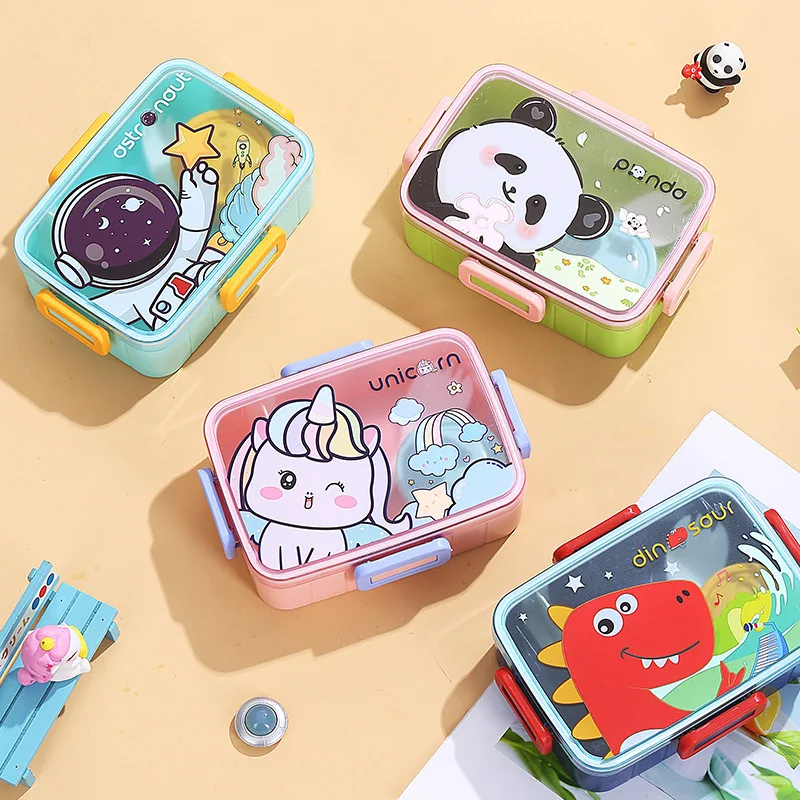Food  Grade Plastic food bois for kids food storage School cartoon lunch boxes
