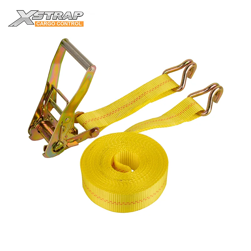 2 Inch Custom Logo Printing Ratchet Tie Down Strap Cargo Polyester Lashing Belt