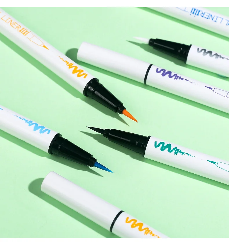 Color liquid private label adhesive magnetic water activated glitter eyeliner