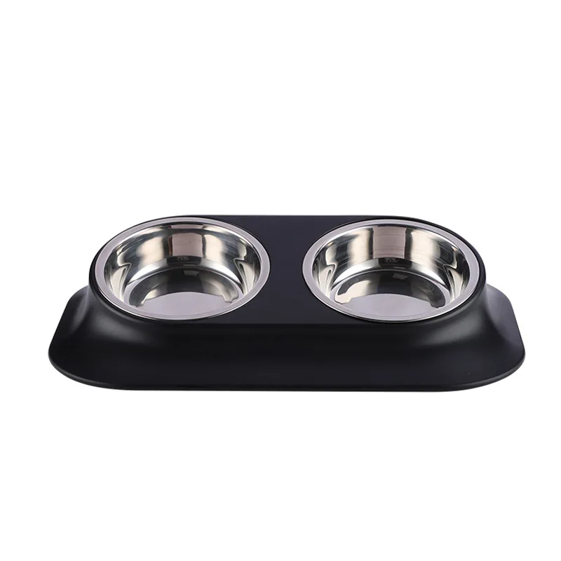 High-end custom stainless steel inexpensive non-slip silicone pet bowl for dogs and cats