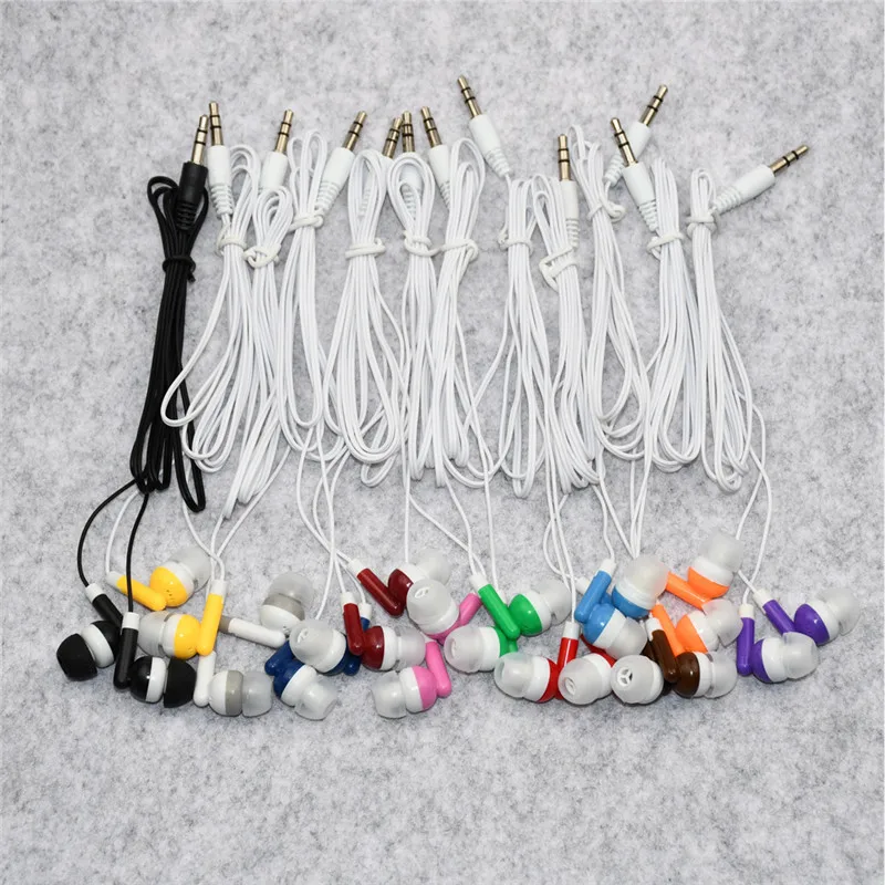 Customized Promotion Gift Cheapest Disposable Wired Earphones Lower Cost Headset Earphone Earbud Headphone