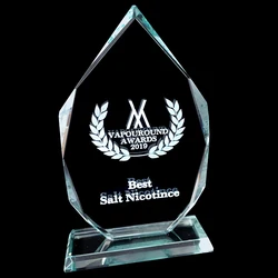 Hot selling New Design Custom Engraved Clear Acrylic Blanks Award Trophy