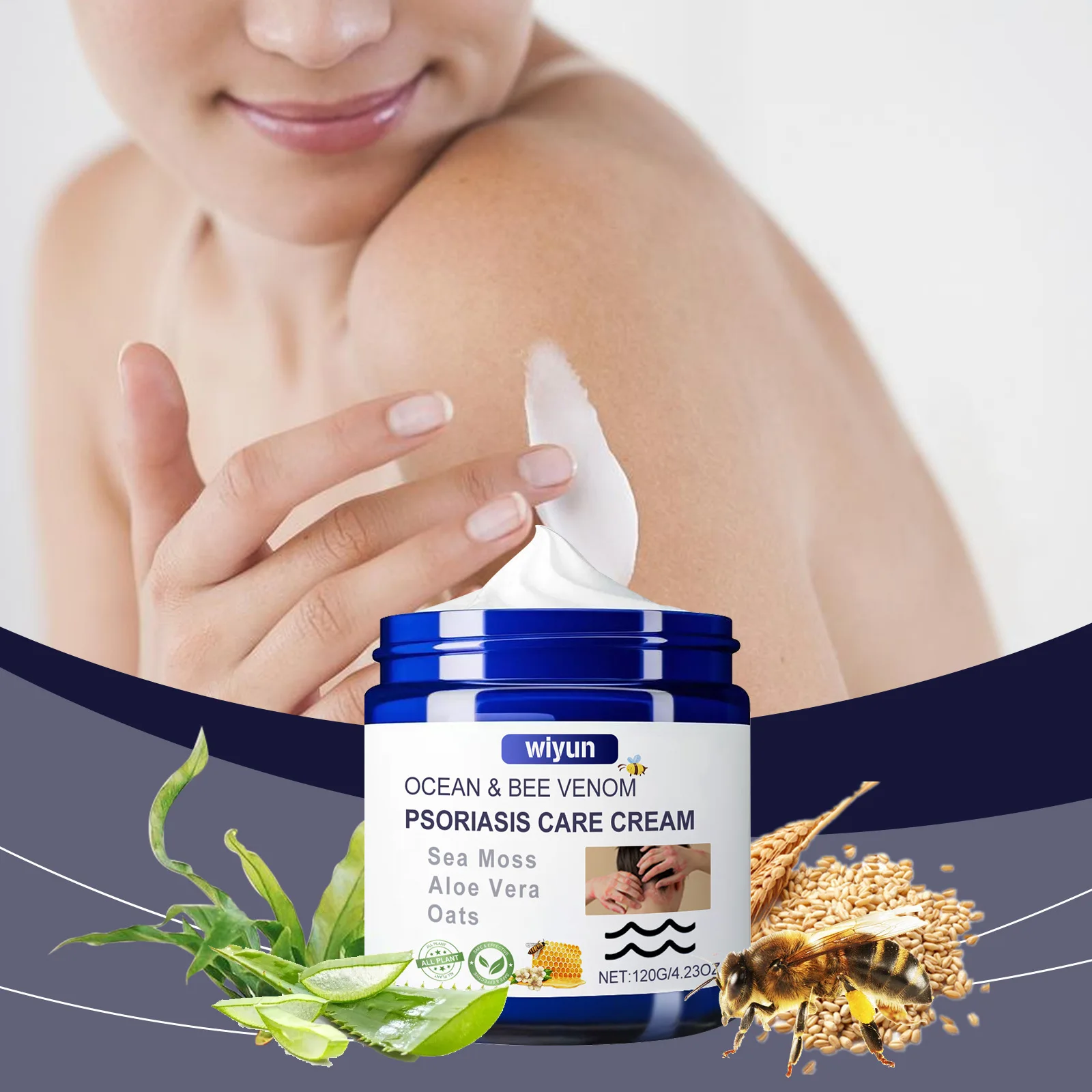 Bee Venom Skin Care Cream restores red and itchy skin moisturizes skin cools and relieves itching