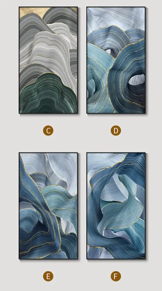 Modern Simple Abstract Wall Artwork High Quality Vertical Easy Hanging Landscape Painting
