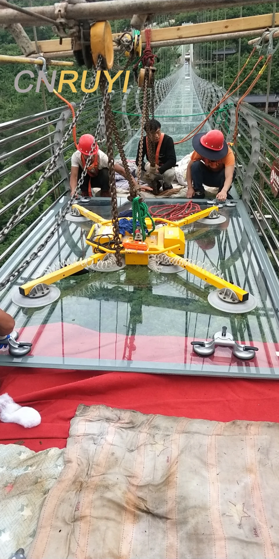 electric hydraulic vacuum glass/granite/stone lifter sucker for carrying 400kg