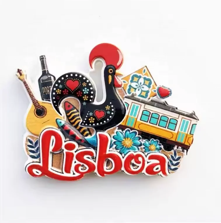 Decoration Contemporary Refrigerator 3D Resin Fridge Magnets Creative Cultural Tourism Around Portugal