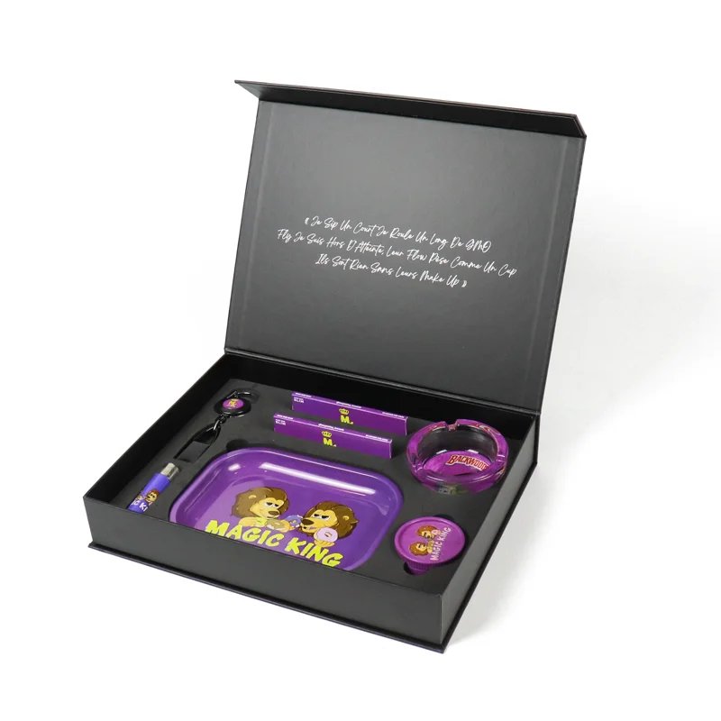 custom biodegradable embossed book style rigid cardboard luxury magnetic closure cosmetic packaging paper box with eva insert
