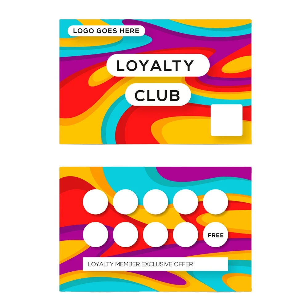 Stamped and non fading  can be used as a points card  business card  invitation letter  320g paper loyalty card