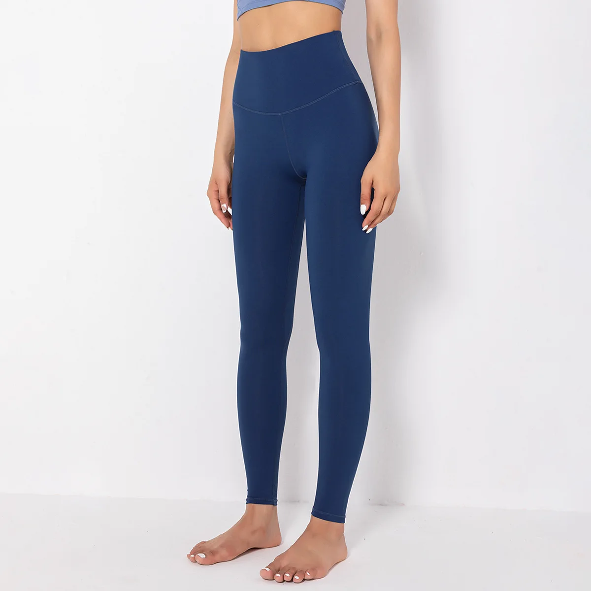 2021 New Trendy 10 Solid Colors Naked Feeling  Fitness Sports Pants Workout High Waist Women Yoga Leggings