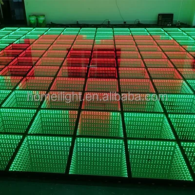 Factory Direct Sales 3D Dance Floor LED Luminous Floor Tiles Bar KTV  Mirror Abyss Floor Tiles