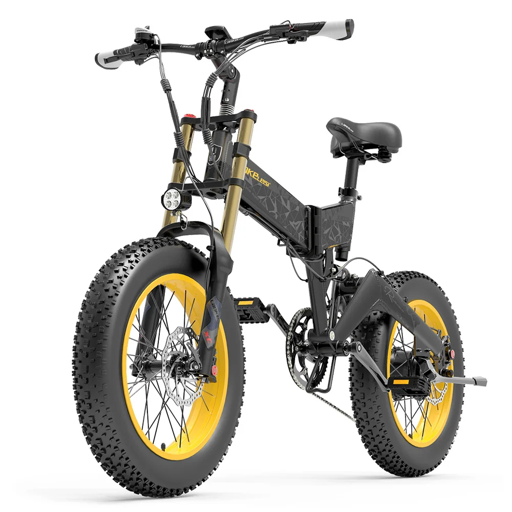 LANKELEISI X3000 Plus складной Электрический горный велосипед Bigfork 20*4 0 дюймов толстые шины 48 В 1000 Вт двигатель 17 5 А · ч 43 км/ч Максимальная скорость