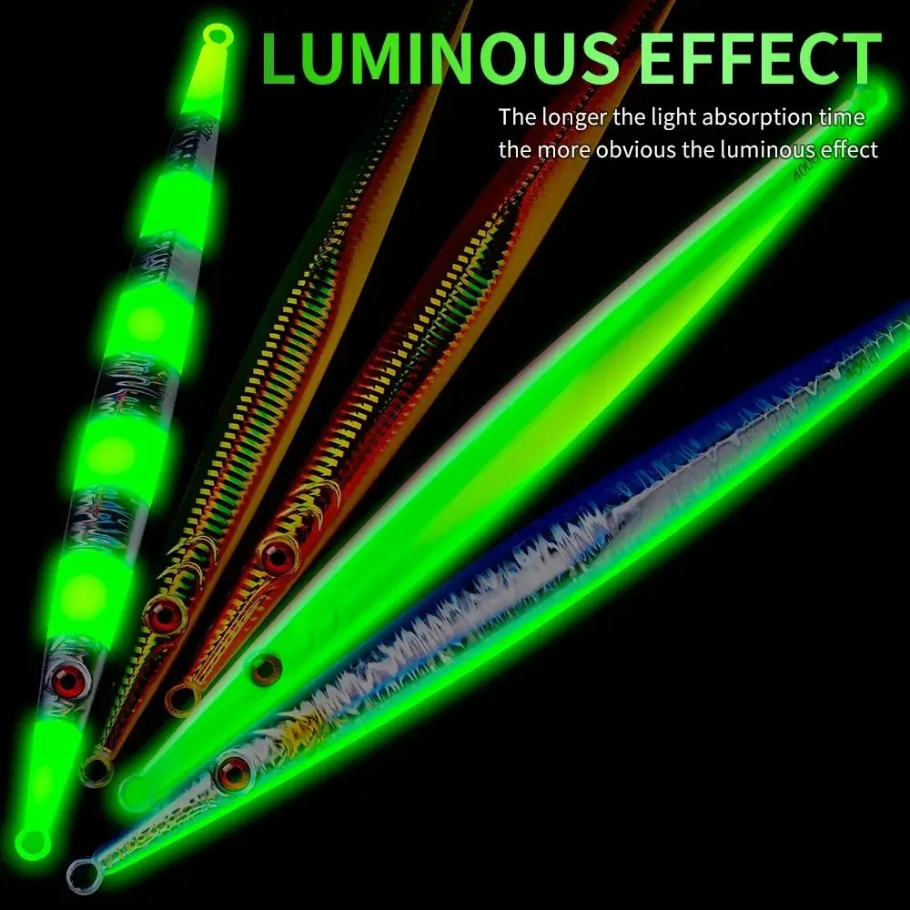 Sub-Iron Plate Sea Fishing Long Strip Quick-Drawing Lead Fast Sinking Slow Shaking Luminous Jigging Jigger Jig Lure