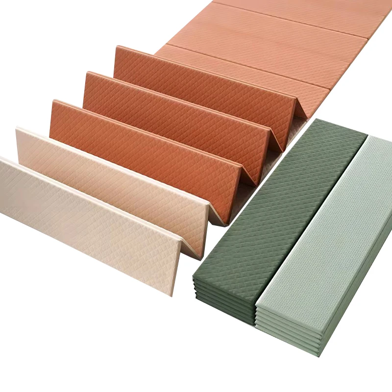 SANFAN Home Workout Non-Slip Surface Gymnastics Mat Waterproof  Eightfold TPE Folding Yoga Mat Thick for Exercise