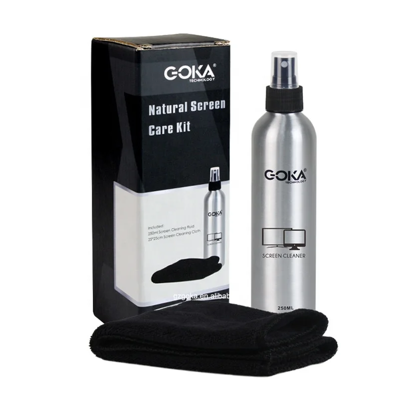 250 ml spray bottle computers tvs touch screen spray cleaner microfiber cloth 2in1 cleaning kit