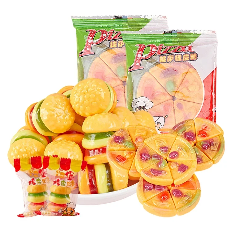 High Quality Service 500g Hamburger Candy Jelly Rubber Candy Gummy Burger